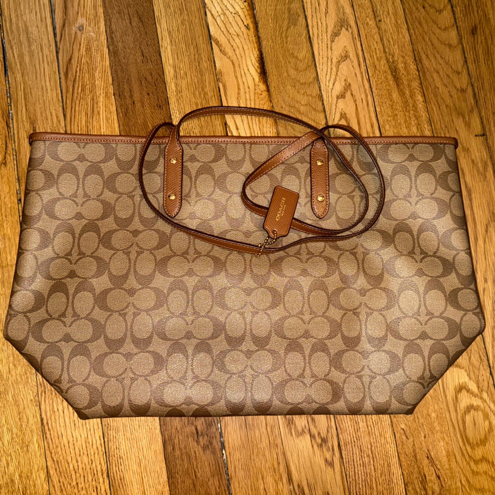 Coach Brown Monogram Tote Bag